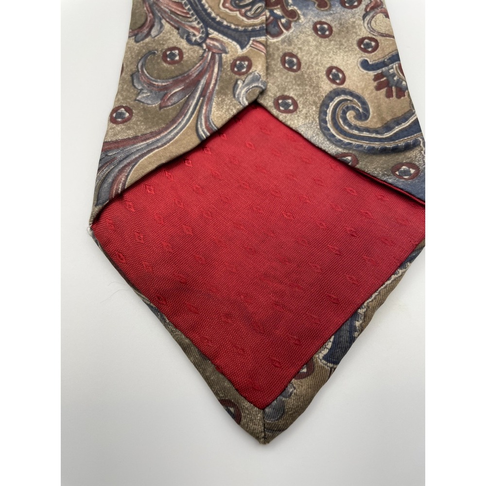 American Traditions Mens Silk Paisley Neck Tie Made in USA - Picture 4 of 5